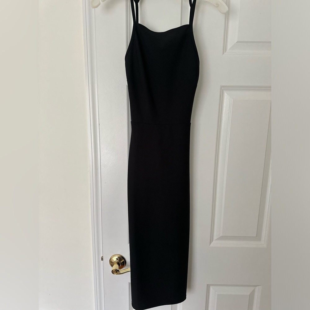 Oh My Love Bodycon Black Midi Dress